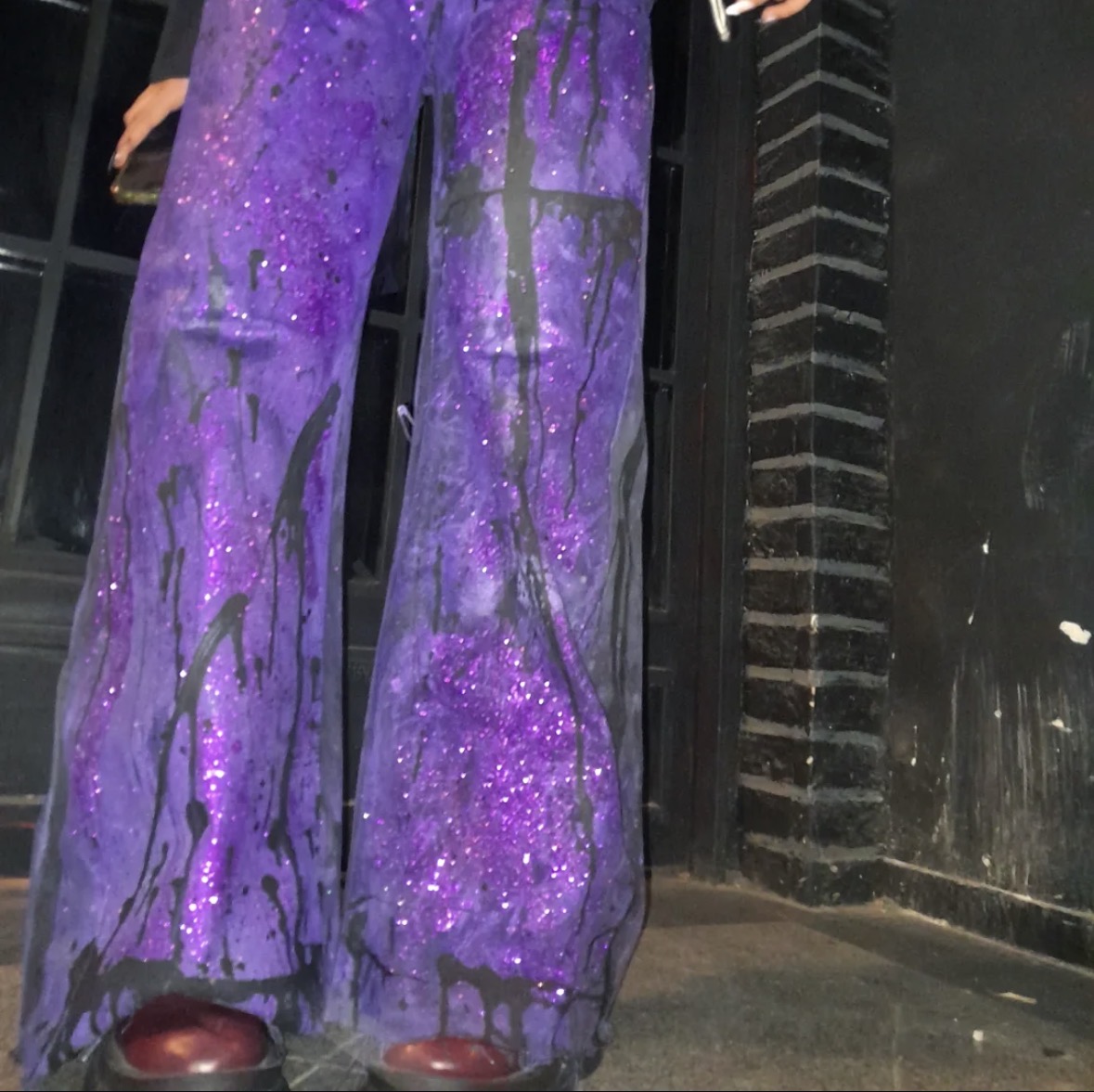 شلوار جین بنفش - نما ۱