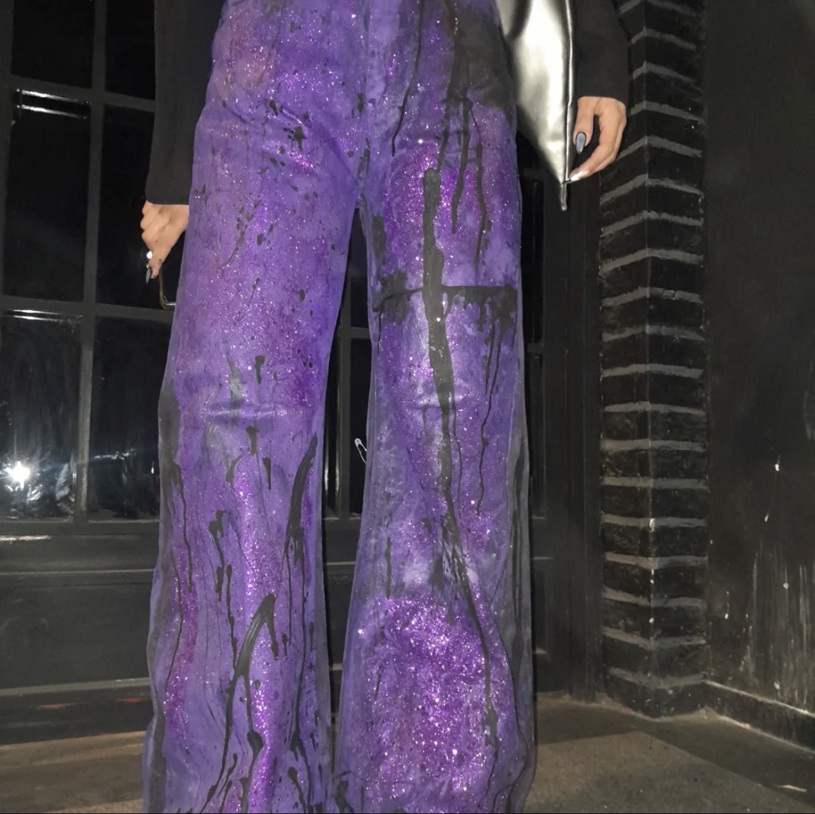 شلوار جین بنفش - نما ۳